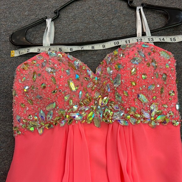 GIGI Pink Prom Dress Size 4 - Picture 7 of 8